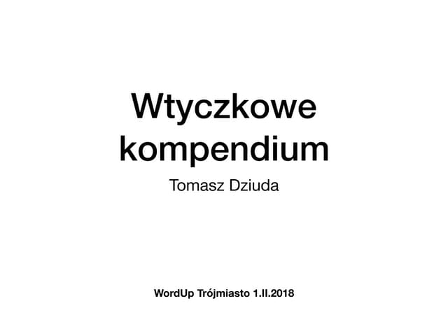 Wtyczkowe kompendium