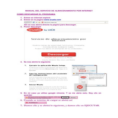 manual para utilizar el programa wuala | PDF