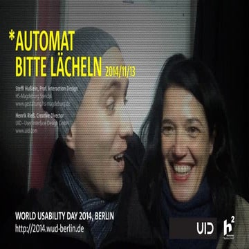 AUTOMAT // Redesigning the Photobooth Experience // World Usability Day 2014, Berlin
