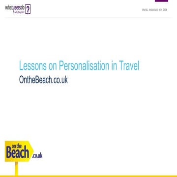 WhatUsersDo Travel Breakfast Briefing