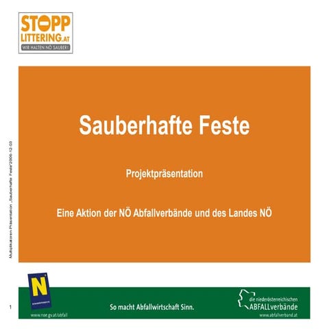 Sauberhafte Feste in Niederösterreich