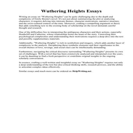 Wuthering Heights Essays.pdf