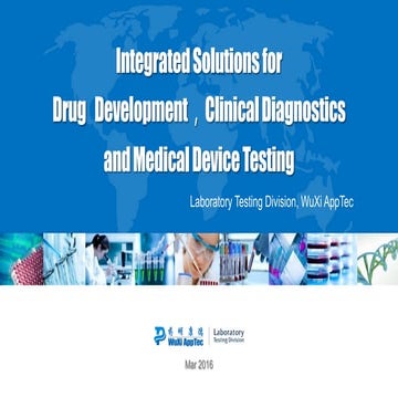 WuXi Apptec lab testing division overview 2016