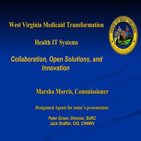 WV transformation slide show may conference2