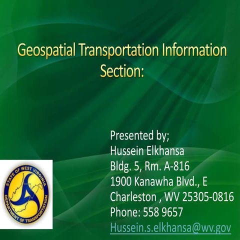 WV DOT Transportatino GIS User Day (2010)