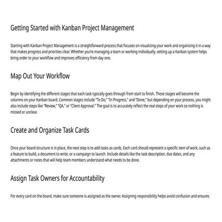 How do you get started with Kanban Project Management?