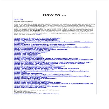 Willing Webcam manual