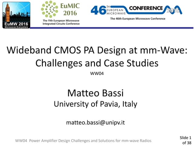 Wideband CMOS Power Amplifiers Design at mm-Wave: Challenges and Case Studies