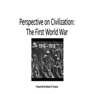 WWI Perspective on Civilization
