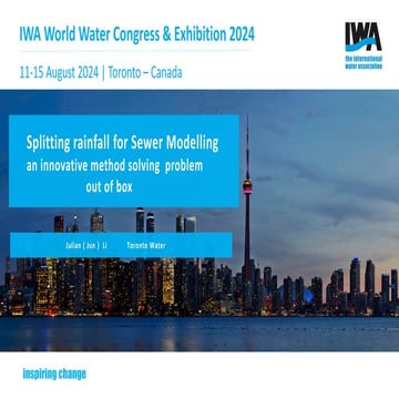 Splitting rainfall for Sewer Modelling -an innovative method solving ...