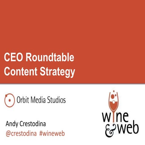 Wine & Web: Content Strategy