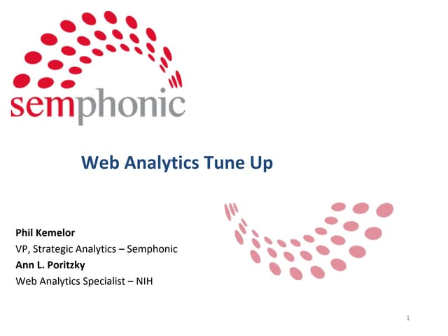 Web Analytics Tune Up 10 08 09