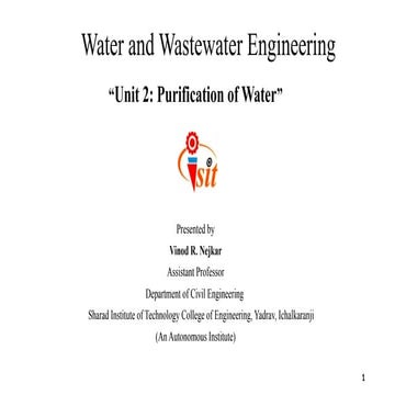 water treatment plant ppt | PPSX