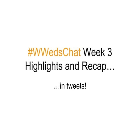 WWedsChat Week 3 Recap: Women Re-entering the Workplace