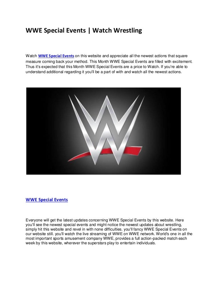wwe watch wrestling