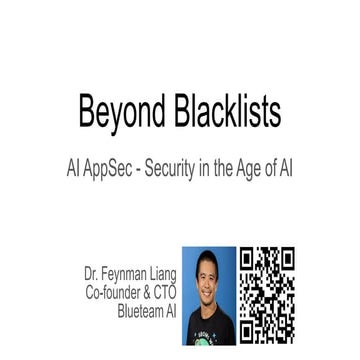Beyond Blacklists: AI Application Security in the Age of AI (WWHF 2024)