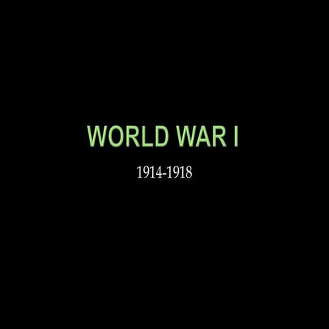Chapter 20 World War I Powerpoint | PPT
