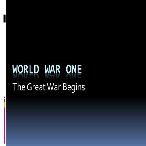 World History - WWI causes
