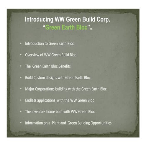 Green Earth Building Block | PDF