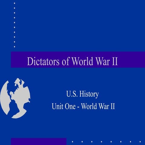 WWII Dictators