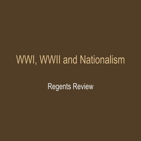 Wwi,Wwii, Nationalism