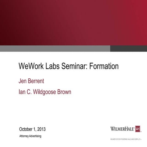 Formation of a Company