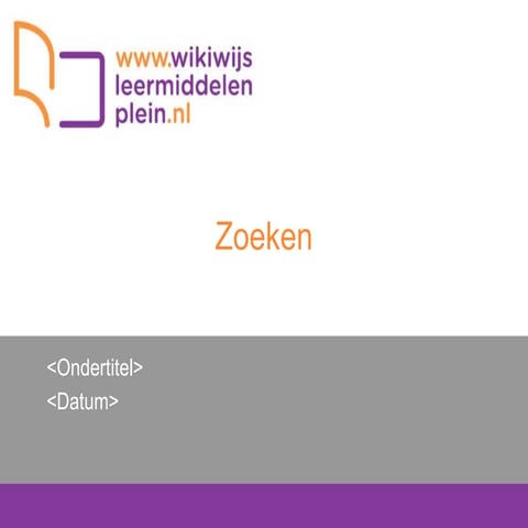 Wikiwijsleermiddelenplein Zoeken