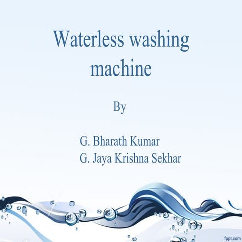 Water less Washing machine