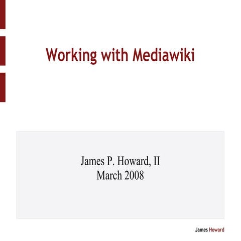 Working with Mediawiki