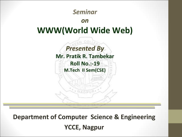 World Wide Web(WWW)