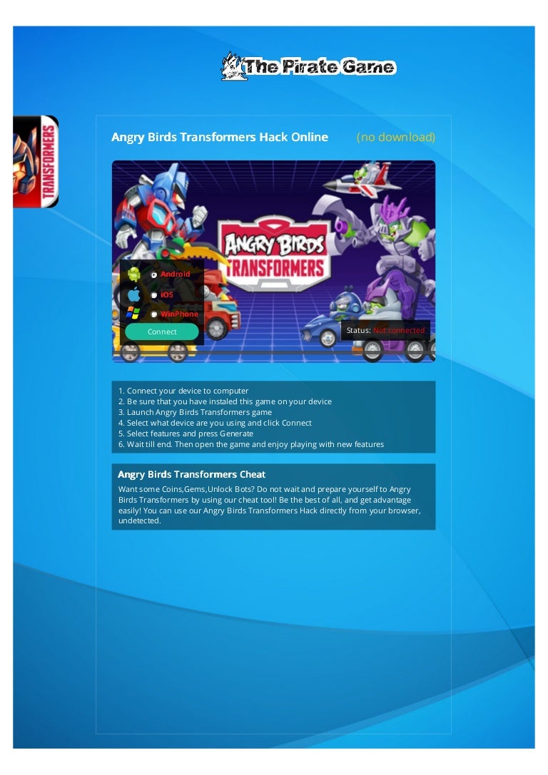 Transformers 4 The Game Cheats