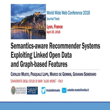 Semantics-aware Recommender Systems Exploiting Linked Open Data and Graph-bas...