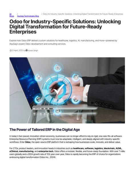 Odoo for Industry-Specific Solutions: Unlocking Digital Transformation for Fu...