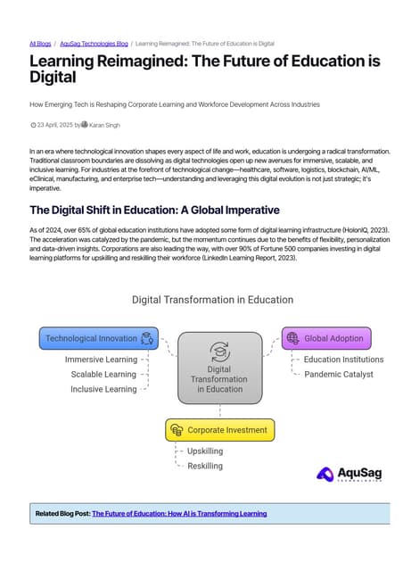 Learning Reimagined: The Future of Education is Digital