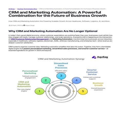 CRM and Marketing Automation: A Powerful Combination for the Future of Busine...