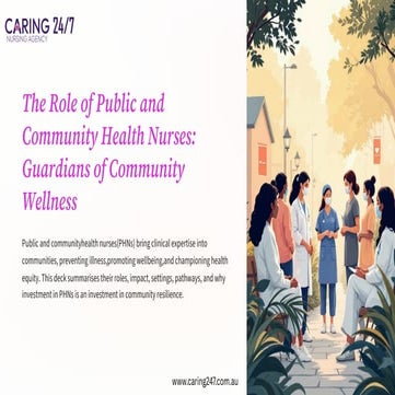 Role of Public & Community Health Nurses Guide | PDF