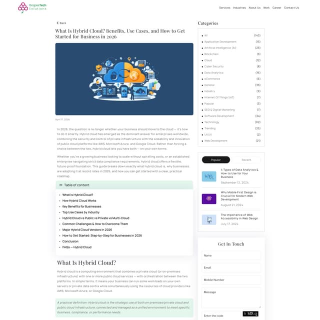 Hybrid Cloud and Its Implementation | PPTX