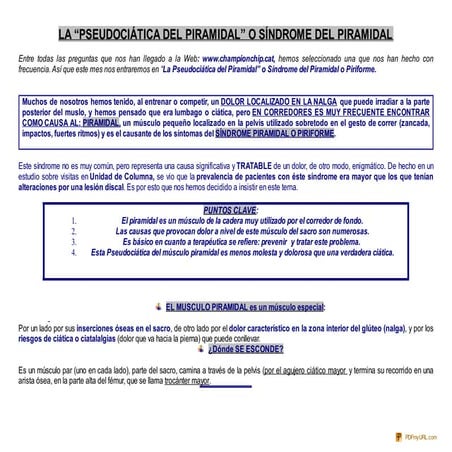 LA “PSEUDOCIÁTICA DEL PIRAMIDAL” O SÍNDROME DEL PIRAMIDAL