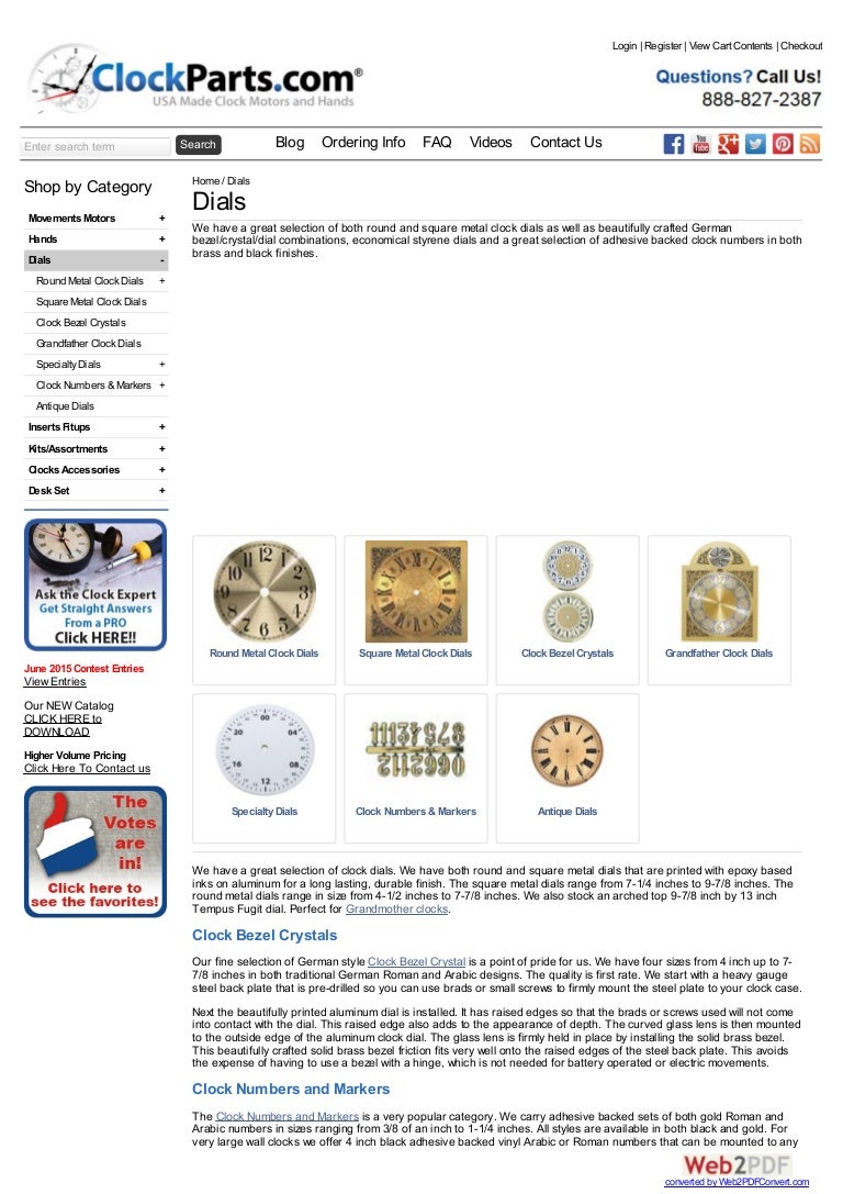 Replacement Clock Dials Clock Parts