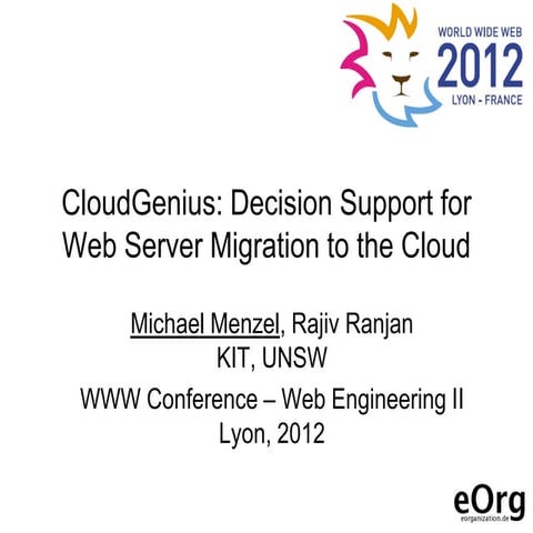 WWW Conference 2012 - Web-Engineering - Cloudgenius