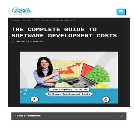 The Complete Guide to Software Development Costs in 2026 | PDF