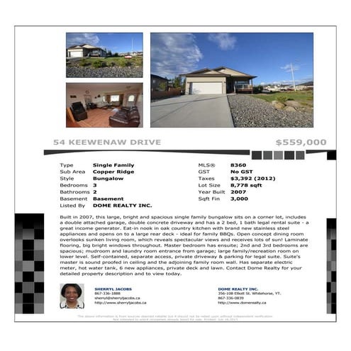 YUKON REAL ESTATE, WHITEHORSE REAL ESTATE, YUKON HOMES FOR SALE, WHITEHORSE H...