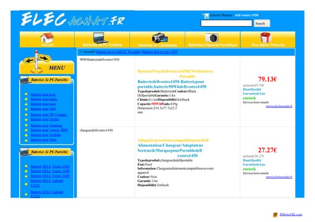 Www.elecachat.fr dell-vostro-1450.html