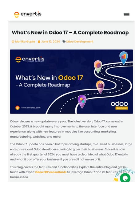 What’s New in Odoo 17 – A Complete Roadmap