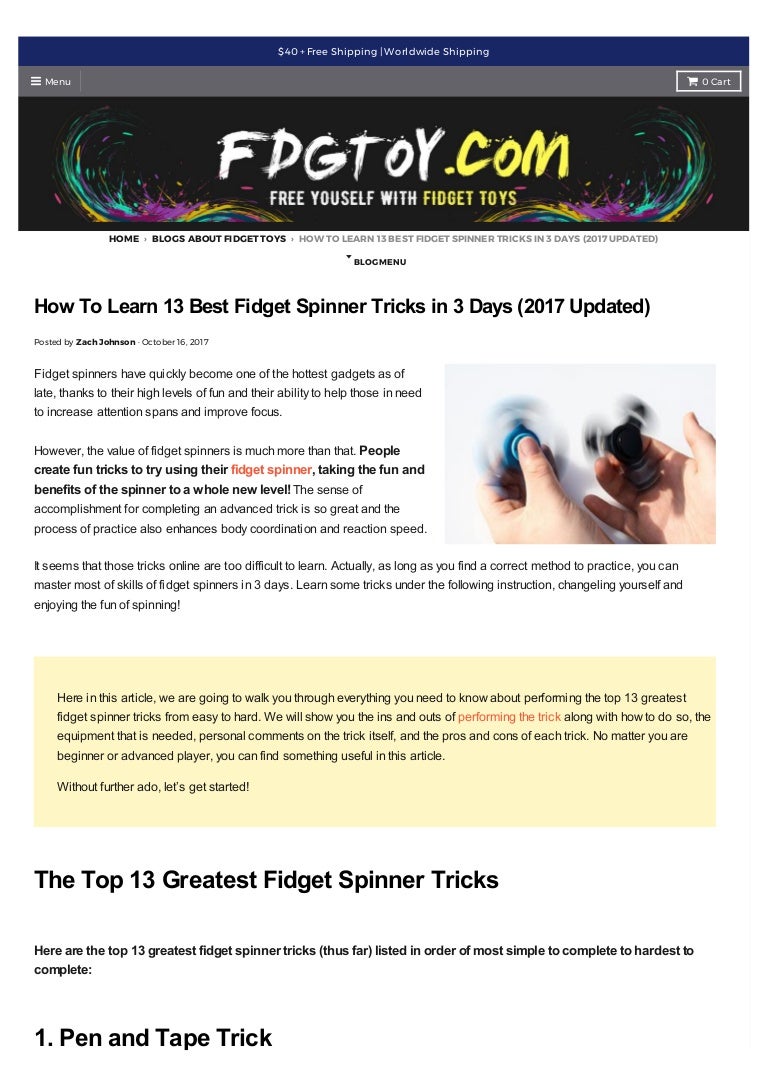 simple fidget spinner