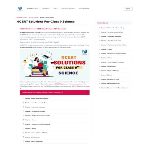 NCERT Solutions for Class 9 Science – Complete Guide for Exam Prep
