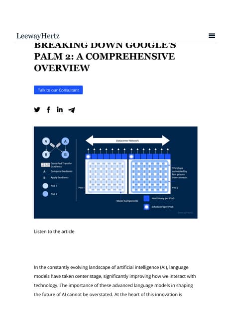 An overview of Google PaLM 2
