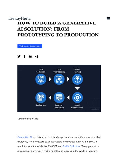 How to build a generative AI solution?