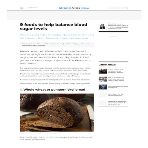 9 foods to help balance blood sugar levels