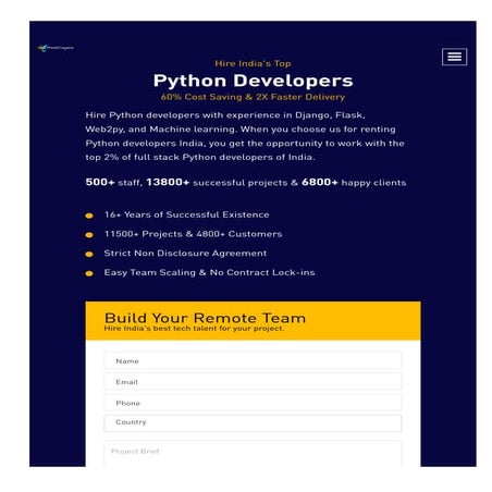 Hire India's Top Python Developers: 60% Cost Saving & 2X Faster ...